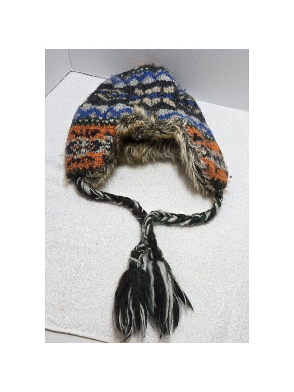 Women's American Eagle Outfitters Trapper Hat One Size Blue Orange